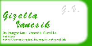 gizella vancsik business card